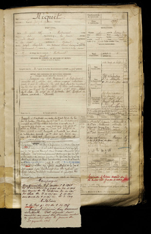 Niquet, Louis Joseph Gustave, né le 13 avril 1885 à Hallencourt (Somme), classe 1905, matricule n° 370, Bureau de recrutement d'Abbeville