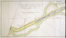 Plan et situation des travaux du canal de la Somme depuis le château de Vaire jusques à la commune d'Etampes