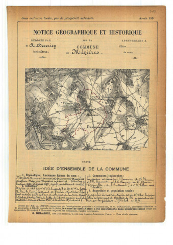Mezieres En Santerre : notice historique et géographique sur la commune