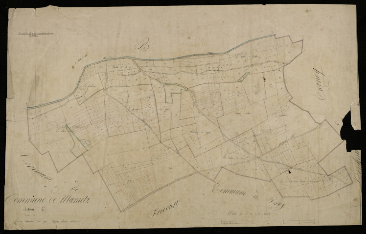 Plan du cadastre napoléonien - Mametz : C