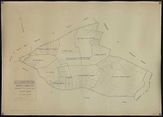 Plan du cadastre rénové - Buigny-l'Abbé : section C