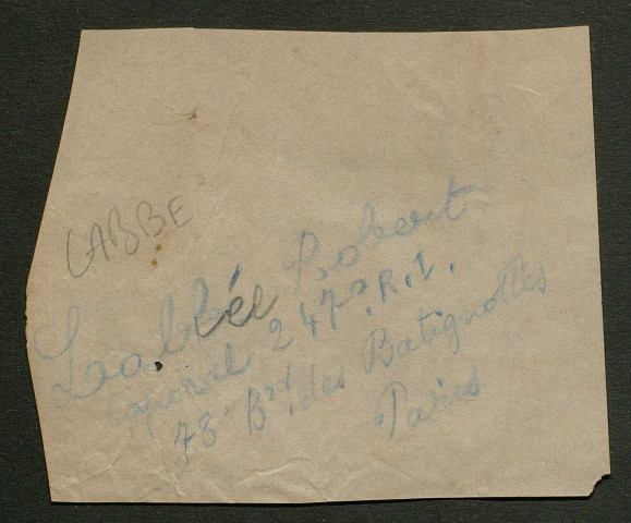 Témoignage de Labbé, Robert (Caporal fourrier) et correspondance avec Jacques Péricard