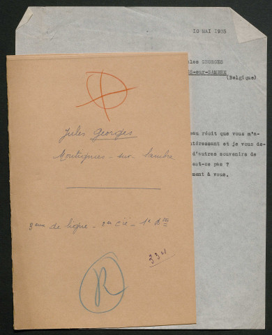 Témoignage de Georges, Jules et correspondance avec Jacques Péricard