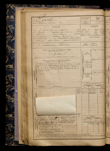 Poiret, Alphonse Stéphane, né le 21 février 1869 à Saleux (Somme), classe 1889, matricule n° 70, Bureau de recrutement d'Amiens