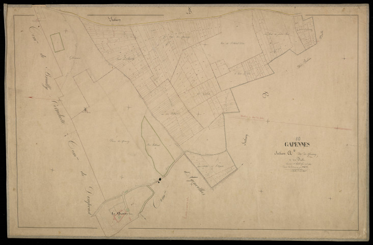 Plan du cadastre napoléonien - Gapennes : Quennoy (Le), A