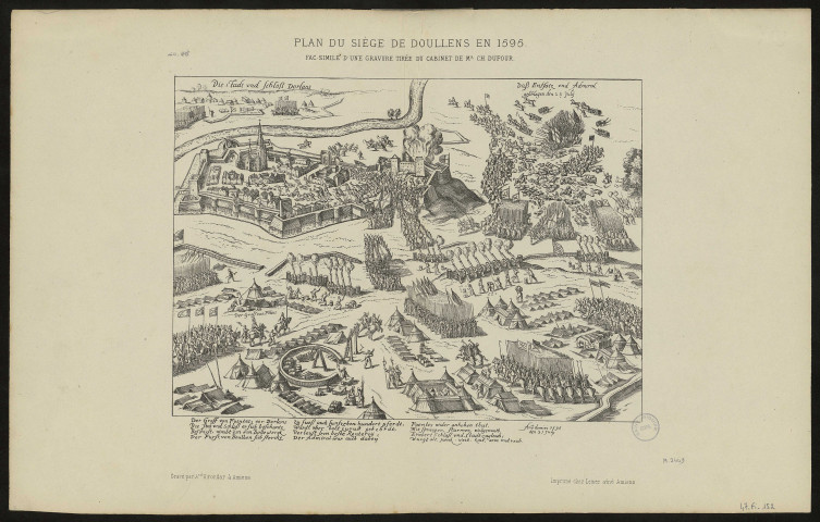 Plan du siège de Doullens en 1595