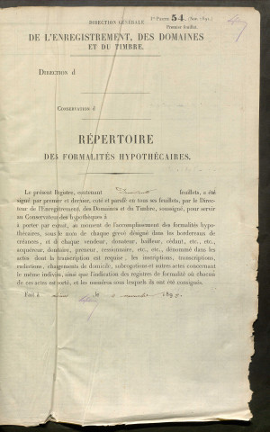 Répertoire des formalités hypothécaires, du 17/03/1894 au 07/06/1894, registre n° 315 (Péronne)