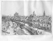 Le quai en 1853 - Vue prise du Bâtiment de la Machine Hydraulique sur le pont St Michel