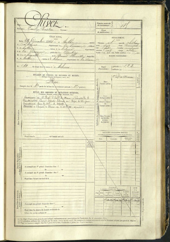 Chivet, Emile Gaston, né le 29 décembre 1864 à Authie (Somme, France), classe 1884, matricule n° 185, Bureau de recrutement d'Abbeville