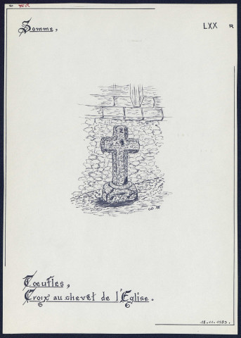 Toeufles : croix au chevet de l'église - (Reproduction interdite sans autorisation - © Claude Piette)