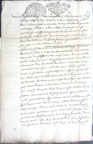 Etude de Me Firmin Magnier à Amiens (étude n°4). Minutes de l'année 1734