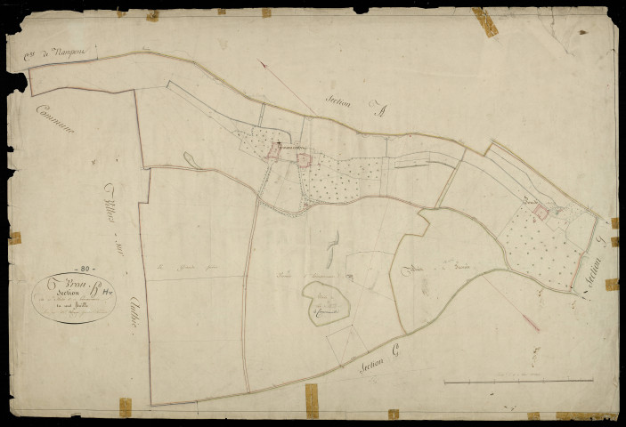 Plan du cadastre napoléonien - Vron : Pendé ; Hémancourt, H