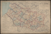 Carte routière de la Somme par L. Lailavoix, ingénieur civil, agent-voyer en Chef du département, d'après la carte Fournier et les documents du service vicinal. Publiée sous l'administration de M.H. Lozé, préfet de la Somme, en vertu de la décision du 18 août 1886 du Conseil général