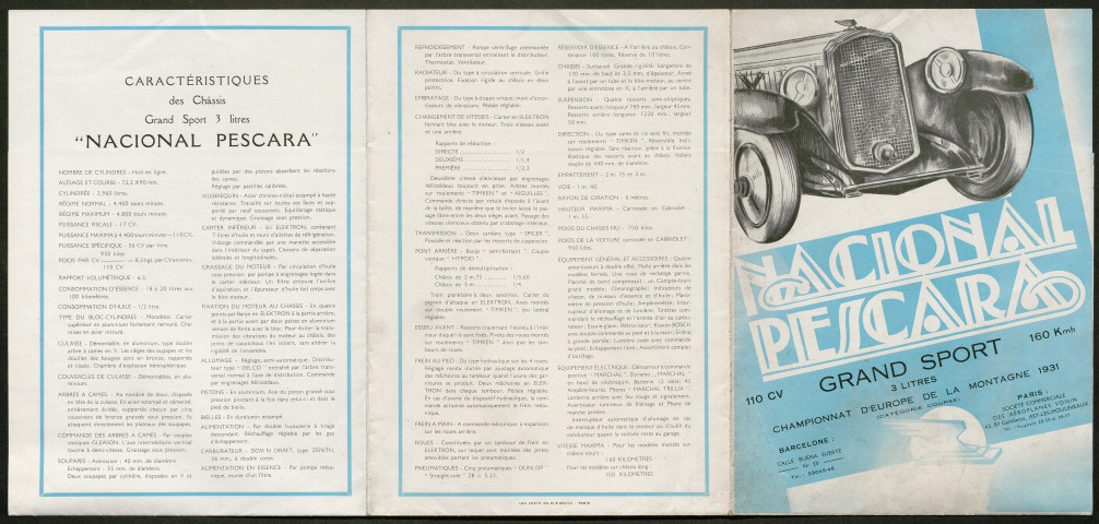 Publicités automobiles : Nacional-Pescara Grand Sport