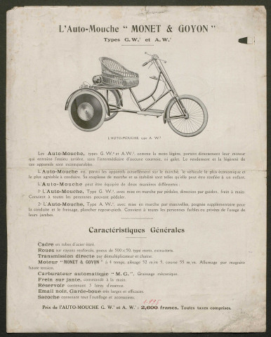 Publicités pour vélos et motos : Monet et Goyon