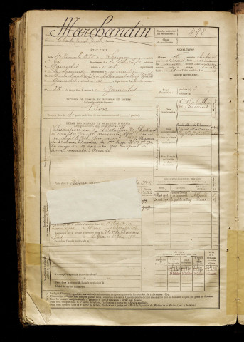 Marchandin, Charles Ernest Emile, né le 04 novembre 1880 à Longroy (Seine-Maritime), classe 1900, matricule n° 492, Bureau de recrutement d'Abbeville
