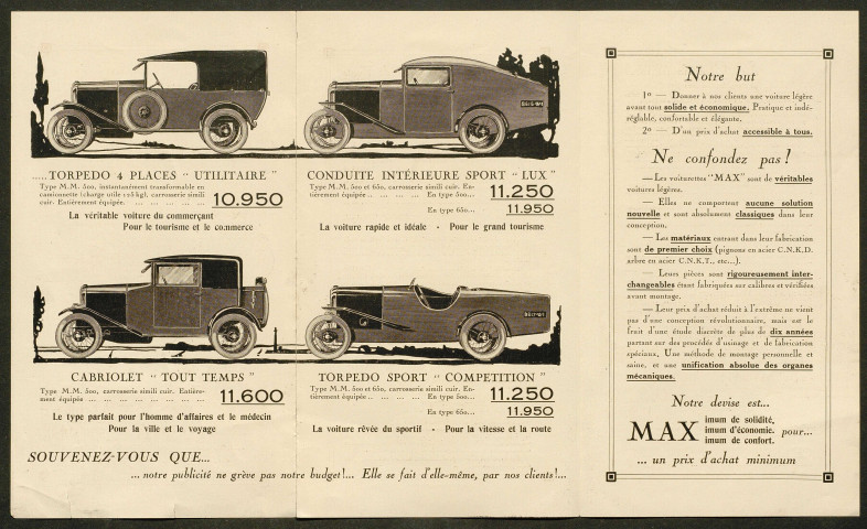 Publicités automobiles : Max