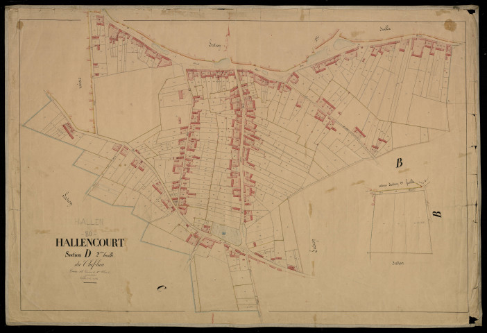 Plan du cadastre napoléonien - Hallencourt : Chef-lieu (Le), D2