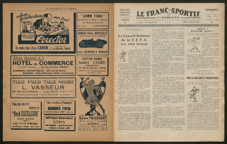 Le Franc-Sportif et l'Athlète. Revue mensuelle de tous les sports, numéro 154 - 4e année