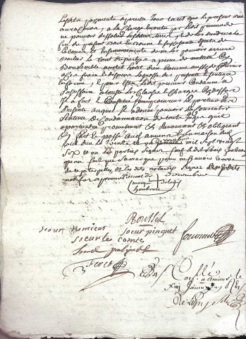 Etude de Me Jean Baptiste Fournier à Amiens (étude n°4). Minutes de l'année 1726