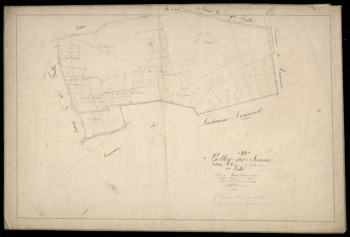 Plan du cadastre napoléonien - Belloy-sur-Somme : Vallée du Poivre (La), C1