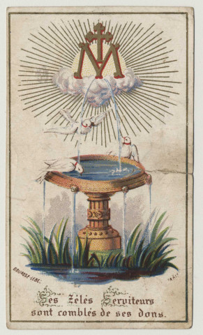 Les zélés serviteurs sont comblés de ses dons. La Fontaine d'eau vive. Marie source de grâces