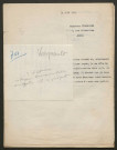 Témoignage de Vergnault, Paul (Brigadier téléphoniste) et correspondance avec Jacques Péricard