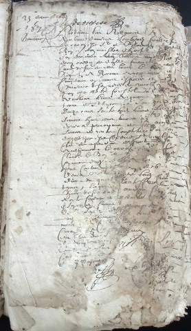 Etude de Me René Chevalier à Amiens (étude n°5). Minutes de l'année 1669