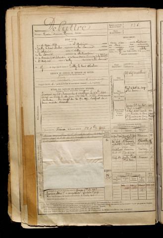 Delattre, Hector Xavier Honoré, né le 16 mai 1873 à Saint-Riquier (Somme), classe 1893, matricule n° 936, Bureau de recrutement d'Abbeville