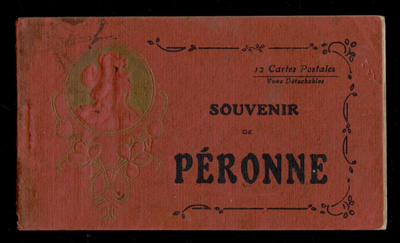 SOUVENIR DE PERONNE. PERONNE (SOMME) 1919. CASERNE FOY. PERONNE (SOMME) 1919. RUE BOUTRY. BOUTRY STREET. PERONNE (SOMME) 1919. LE CHATEAU. THE CASTLE. PERONNE (SOMME) 1919. L'HOTEL DE VILLE. CITY HALL. PERONNE (SOMME) 1919. RUE BERANGER. BERANGER STREET. PERONNE (SOMME) 1919. QUARTIER ST-SAUVEUR. QUARTIER ST-SAUVEUR. PERONNE (SOMME) 1919. QUARTIER ST-NICOLAS. QUARTIER ST-NICOLAS. PERONNE (SOMME) 1919. PORTE DE BRETAGNE. BRITAIN GATE. PERONNE (SOMME) 1919. PORTE DE FLAMICOURT ET RUE BERANGER. FLAMINCOURT GATE AND BERANGER STREET. PERONNE (SOMME) 1919. LA GARE INTERIEURE. INSIDE OF THE STATION. PERONNE (SOMME) 1919. GRANDE PLACE. BROAD PLACE