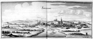 Vue profil de la ville de Soissons