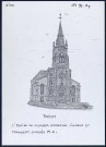 Tricot (Oise) : église au clocher moderne - (Reproduction interdite sans autorisation - © Claude Piette)