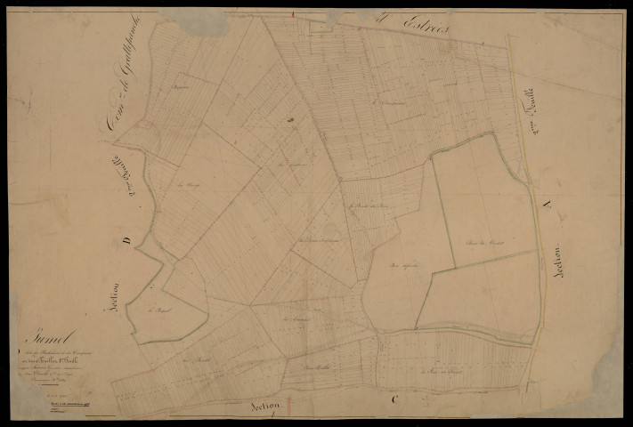 Plan du cadastre napoléonien - Jumel : Puchelard (Le) ; Campieux (Les), D1