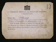 Invitation de la Commission impériale des sépultures militaires adressée à M. Delaunay pour l'inauguration du mémorail de Thiepval le 1er août 1932