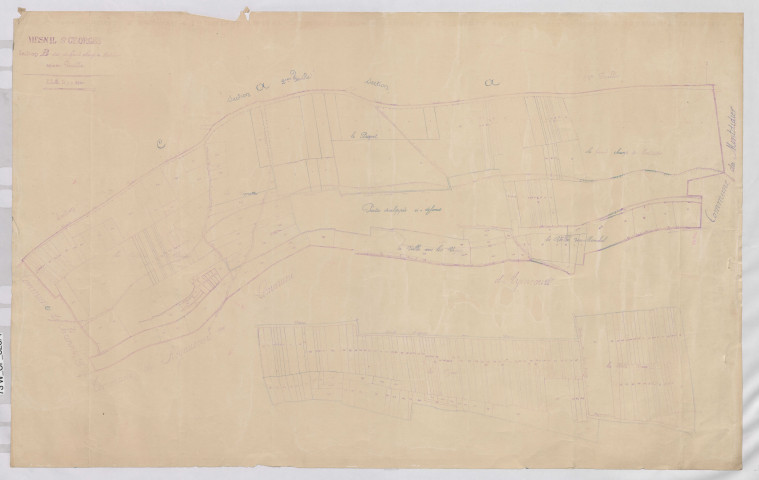 Plan du cadastre rénové - Mesnil-Saint-Georges : section B