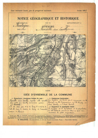 Neuville Les Loeuilly : notice historique et géographique sur la commune