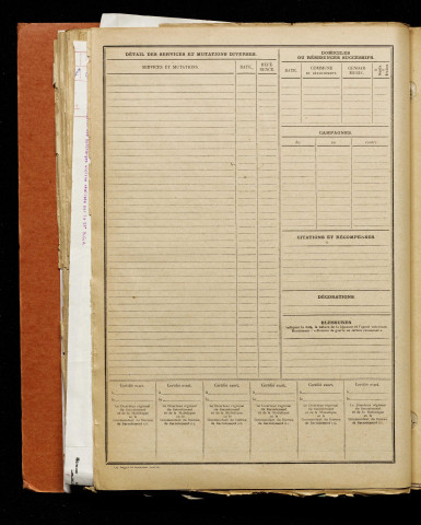 Lefèbvre, Fernand Albert Omer, né le 17 janvier 1897 à Béhencourt (Somme), classe 1917, matricule n° 309, Bureau de recrutement d'Amiens