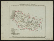 Carte du département de la Somme. Le Département à été divisé en cinq arrondissements et 62 cantons, réduits à 41. Justices de Paix
