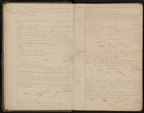 Villecourt. Délibérations du conseil municipal