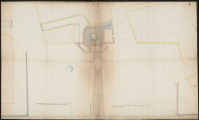 Construction du château d'eau et agrandissement du port : plan d'ensemble du port et du château d'eau, dressé par l'ingénieur Belidor