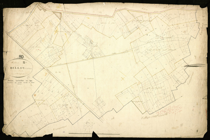 Plan du cadastre napoléonien - Belloy-en-Santerre (Belloy) : B