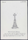 Bouchavesnes-Bergen : croix de granit, monument en souvenir des soldats du 91e RI - (Reproduction interdite sans autorisation - © Claude Piette)