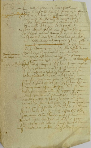 Etude de Me Charles Louvet à Ault. Minutes de l'année 1655