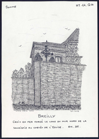 Breilly : croix en fer forgé - (Reproduction interdite sans autorisation - © Claude Piette)