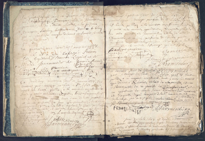 Nampont : baptêmes, mariages, sépultures (1688-1711)