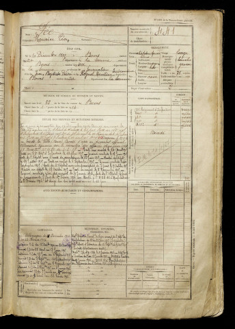 Fée, Maurice Léon, né le 10 décembre 1895 à Boves (Somme), classe 1915, matricule n° 441, Bureau de recrutement d'Amiens