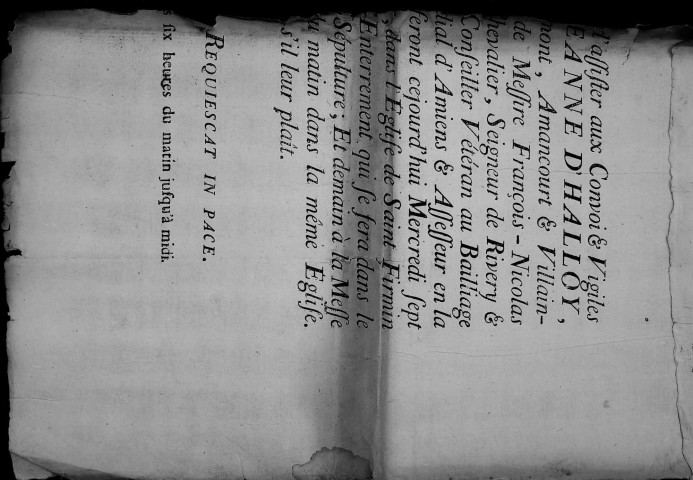 Etude de Me François Henin à Amiens (étude n°3). Minutes de l'année 1735