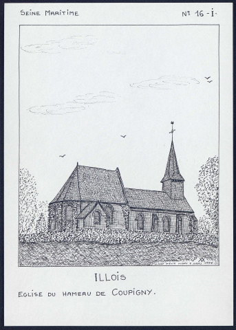 Illois (Seine-Maritime) : l'église du hameau de Coupigny - (Reproduction interdite sans autorisation - © Claude Piette)