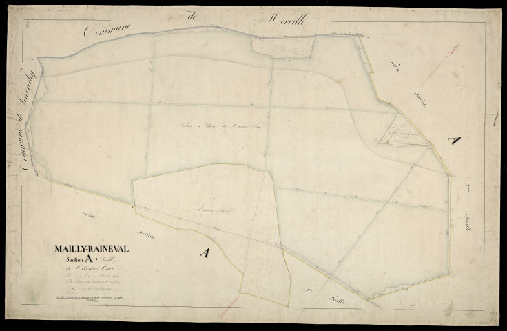 Plan du cadastre napoléonien - Mailly-Raineval : Arrière Cour (L'), A2
