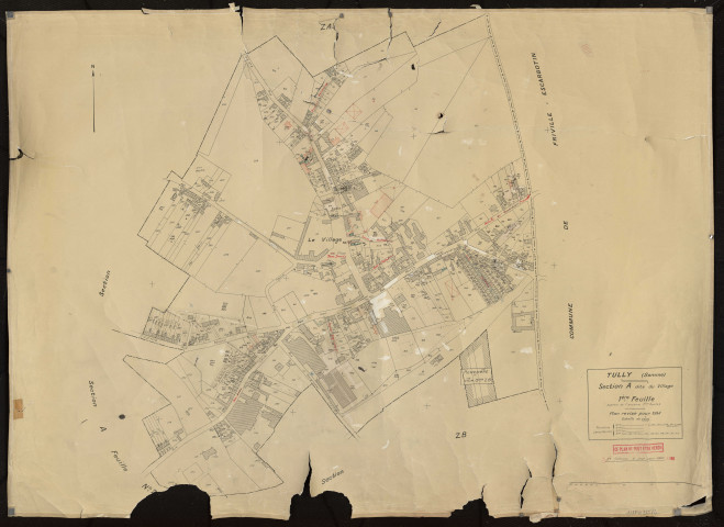 Plan du cadastre rénové - Tully : section A1